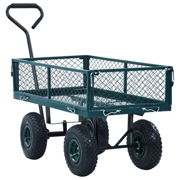 vidaXL Garden Hand Trolley Green 250 kg