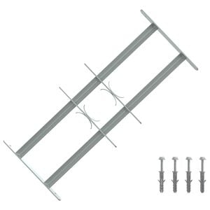 vidaXL Security Grille for Windows with 3 Crossbars 3 pcs 930-1740 mm