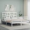 vidaXL Bed Frame without Mattress White 160x200 cm Solid Wood