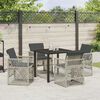 vidaXL Garden Dining Set 5 pcs Light Grey Poly Rattan
