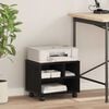 vidaXL Printer Stand Black Oak 41 x 32 x 34.5 cm Engineered wood