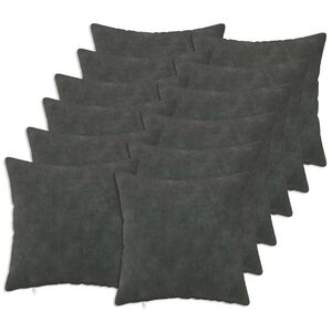 vidaXL Throw Pillow 12 pcs HEERLEN Anthracite 40 x 40 cm