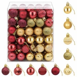 vidaXL Christmas Ball Set 150 pcs Gold and Wine Red 3 cm Polystyrene