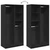 vidaXL Wardrobe Black 100x50x200 cm Engineered Wood
