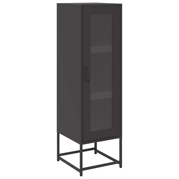 vidaXL Highboard Black 36x39x123 cm Cold-rolled Steel