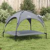 vidaXL Dog Bed with Canopy Anthracite Oxford Fabric and Steel