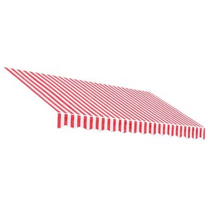 vidaXL Awning Replacement Fabric Red and White 3x2.5 m Polyester