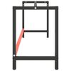 vidaXL Work Bench Frame Matte Black and Matte Red 180x57x79 cm Metal