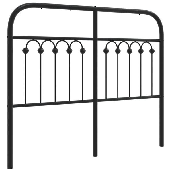 vidaXL Metal Replace Headboard Black 120 cm