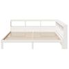 vidaXL Bookcase Bed without Mattress White 200x200 cm Solid Wood Pine