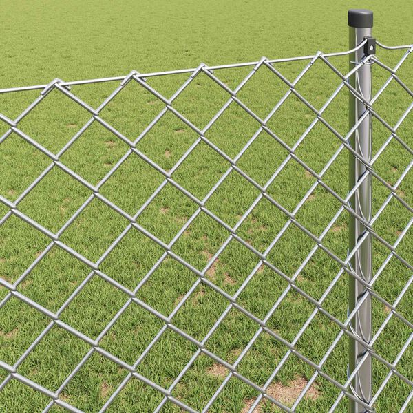vidaXL Chain Link Fence Silver 10 x 1 m Galvanised steel