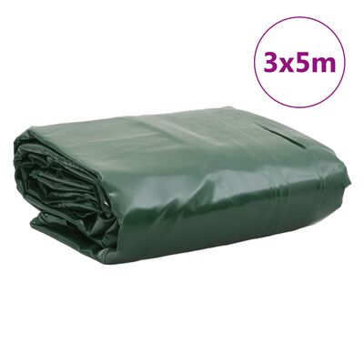vidaXL Tarpaulin Green 3x5 m 650 g/m²