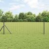 vidaXL Euro Fence Grey 0.6 x 25 m PVC-coated iron
