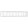 vidaXL Dog Cage with Door Grey 8x2x1.5 m Galvanised Steel