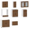 vidaXL 8 Piece Kitchen Cabinet Set Lucca Brown Oak Engineered Wood