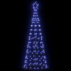 vidaXL LED Christmas Tree with 390 LEDs with Stand Blue 250 cm Iron