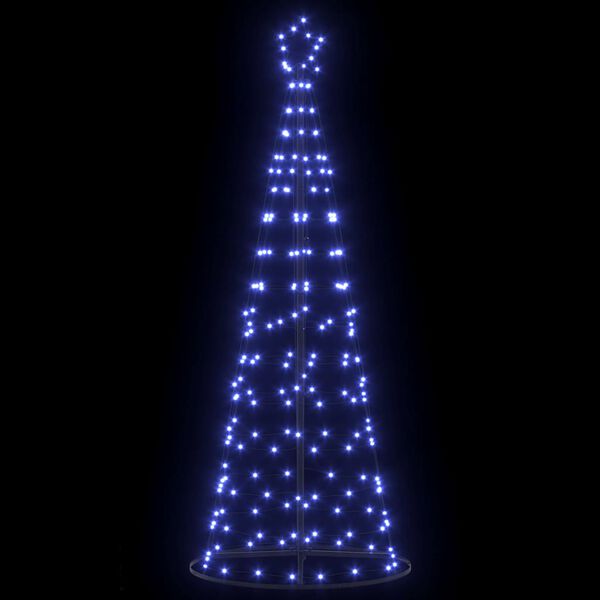 vidaXL LED Christmas Tree with 390 LEDs with Stand Blue 250 cm Iron
