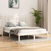vidaXL Bed Frame without Mattress White Solid Wood Pine 140x200 cm