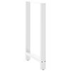 vidaXL Bar Table Legs White 2 pcs 60x(100-101) cm Steel
