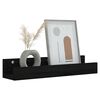 vidaXL Wall Shelves 2 pcs Black 50x12x9 cm Solid Wood Pine