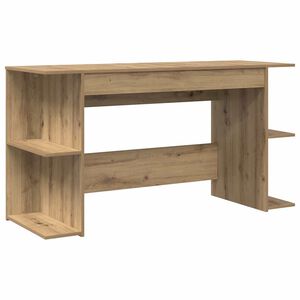 vidaXL Desk with Shelf Artisan oak 140 x 50 x 75 cm Engineered wood