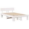 vidaXL Bed Frame with Headboard White 140 x 190 cm Solid Pine Wood