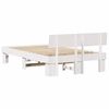 vidaXL Bed Frame with Headboard White 135 x 190 cm Solid Pine Wood
