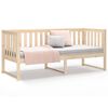 vidaXL Day Bed without Mattress 75x190 cm Small Single Solid Wood Pine