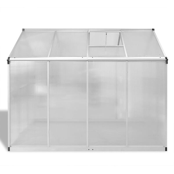 vidaXL Reinforced Aluminium Greenhouse with Base Frame 4.6 m²