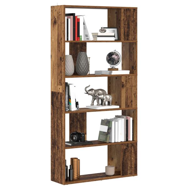 vidaXL Book Cabinet Old Wood 80 x 24 x 159 cm Engineered Wood