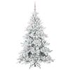 vidaXL Artificial Hinged Christmas Tree White 180 cm PVC and Steel