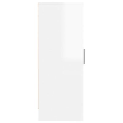 vidaXL Shoe Cabinet High Gloss White 32x35x92 cm Engineered Wood