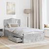 vidaXL Bed Frame Concrete Grey 100 x 200 cm Engineered Wood