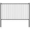 vidaXL Fence Panel with Posts Powder-coated Steel 1.7x1.25 m Black