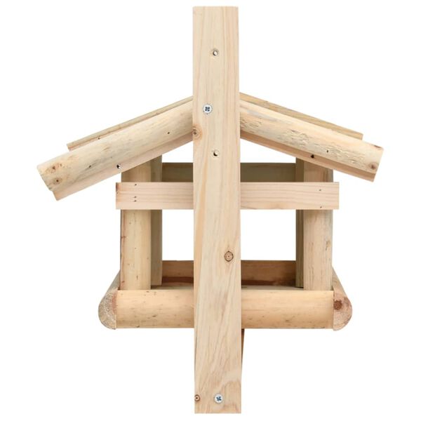 vidaXL Bird Feeder Solid Wood 35x29.5x21 cm