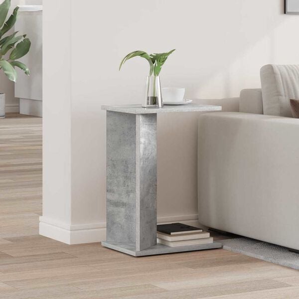 vidaXL End Table Concrete Grey 35 x 25 x 50 cm Engineered Wood
