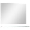 vidaXL Wall Mirror with Shelf 80x60 cm Tempered Glass