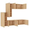 vidaXL 5 Piece TV Wall Units Sonoma Oak Engineered Wood