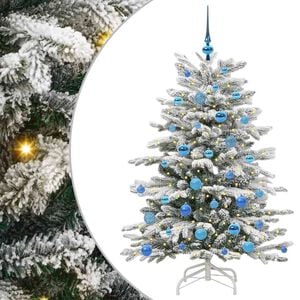 vidaXL Artificial Hinged Christmas Tree White 150 cm PE and PVC