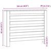 vidaXL Radiator Cover Artisian Oak 104x20x82 cm Engineered Wood
