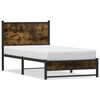 vidaXL Metal Bed Frame without Mattress Smoked Oak 80x200 cm