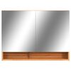 vidaXL LED Bathroom Mirror Cabinet Oak 80x15x60 cm MDF