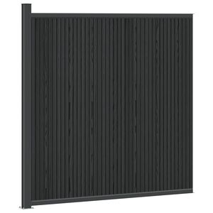 vidaXL Fence Panel WPC and Aluminium Black