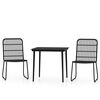 vidaXL 3 Piece Garden Dining Set Black