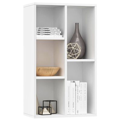 vidaXL Book Cabinet/Sideboard White 50x25x80 cm Engineered Wood