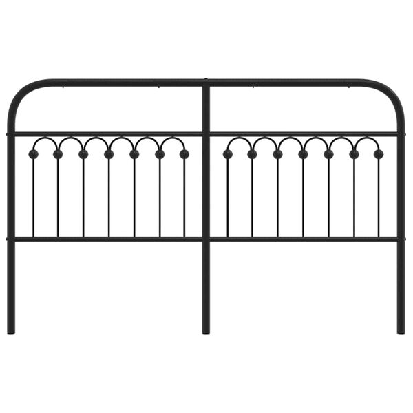 vidaXL Metal Replace Headboard Black 160 cm
