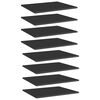 vidaXL Bookshelf Boards 8 pcs High Gloss Black 60x50x1.5 cm