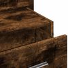 vidaXL Wall-mounted Bedside Cabinet with LED Lights Smoked Oak