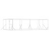 vidaXL Outdoor Dog Kennel Silver 8x4x2 m Galvanised Steel