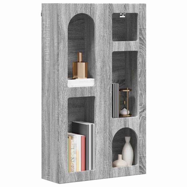 vidaXL Hanging Cabinet Grey Sonoma 59 x 20 x 100 cm Engineered Wood